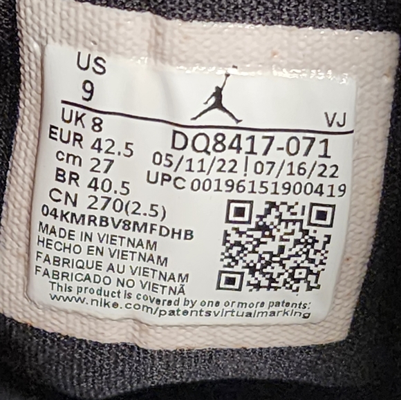 Nike Air Jordan Mid 1 SE Orange Wear Away Black Men AJ1 Casual Shoes DQ8417-071 - Picture 8 of 9